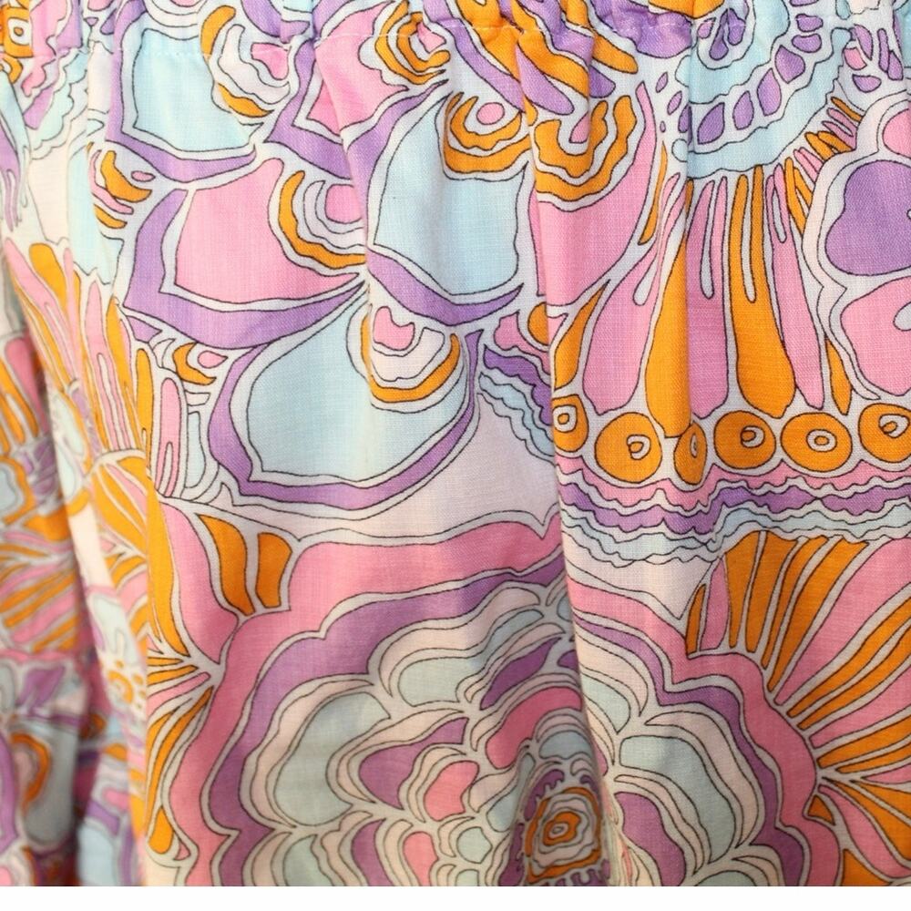 Trina Turk Healdsburg Print Off Shoulder Bell Sleeve Top size Medium - Picture 6 of 8